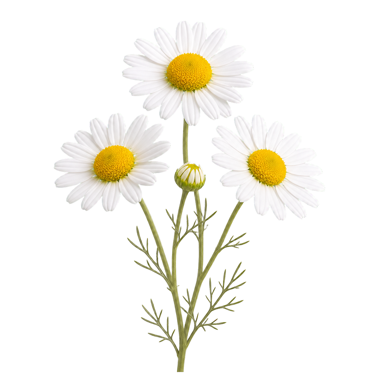 Chamomile flowers cutout 母菊花透明扣图